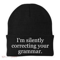 I'm Silently Correcting Your Grammar Cool Gift Beanie thumb 0