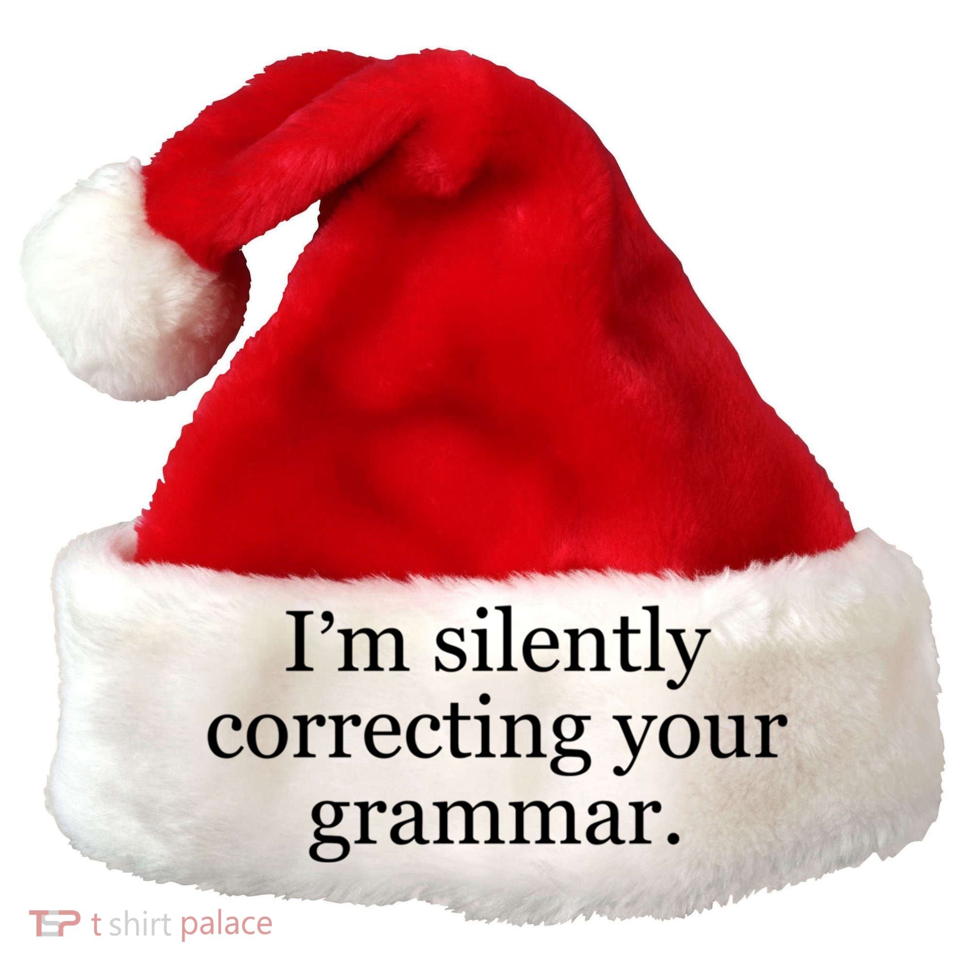 I'm Silently Correcting Your Grammar Cool Gift Santa Hat