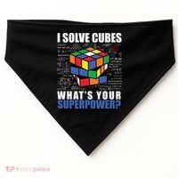 I Solve Cubes What's Your Superpower USA-Made Doggie Bandana thumb 0
