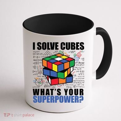 I Solve Cubes What's Your Superpower Coffee Mug back