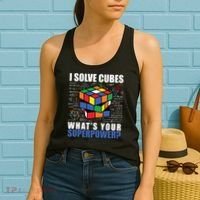 I Solve Cubes What's Your Superpower Women's Tank Top thumb 2
