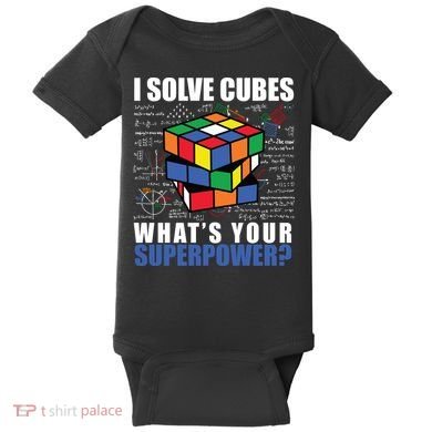 I Solve Cubes What's Your Superpower Baby Bodysuit