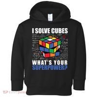 I Solve Cubes What's Your Superpower Toddler Hoodie thumb 0