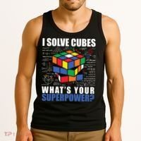 I Solve Cubes What's Your Superpower Tank Top thumb 3