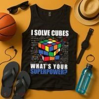 I Solve Cubes What's Your Superpower Tank Top thumb 4