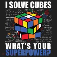 I Solve Cubes What's Your Superpower Golf Towel thumb 3