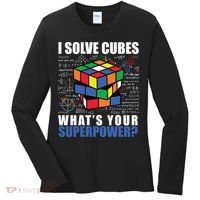 I Solve Cubes What's Your Superpower Women's Long Sleeve Shirt thumb 0