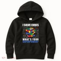 I Solve Cubes What's Your Superpower Kids Hoodie thumb 0