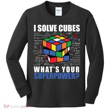 I Solve Cubes What's Your Superpower Kids Long Sleeve Shirt