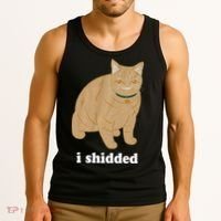 I Shidded Cat Funny Tank Top thumb 3