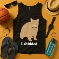 I Shidded Cat Funny Tank Top thumb 4