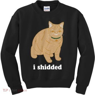 I Shidded Cat Funny Kids Sweatshirt