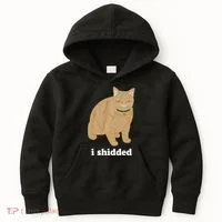 I Shidded Cat Funny Kids Hoodie thumb 0