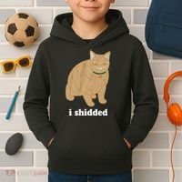 I Shidded Cat Funny Kids Hoodie thumb 2