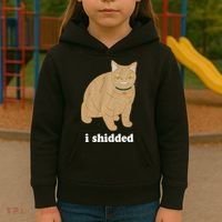 I Shidded Cat Funny Kids Hoodie thumb 3
