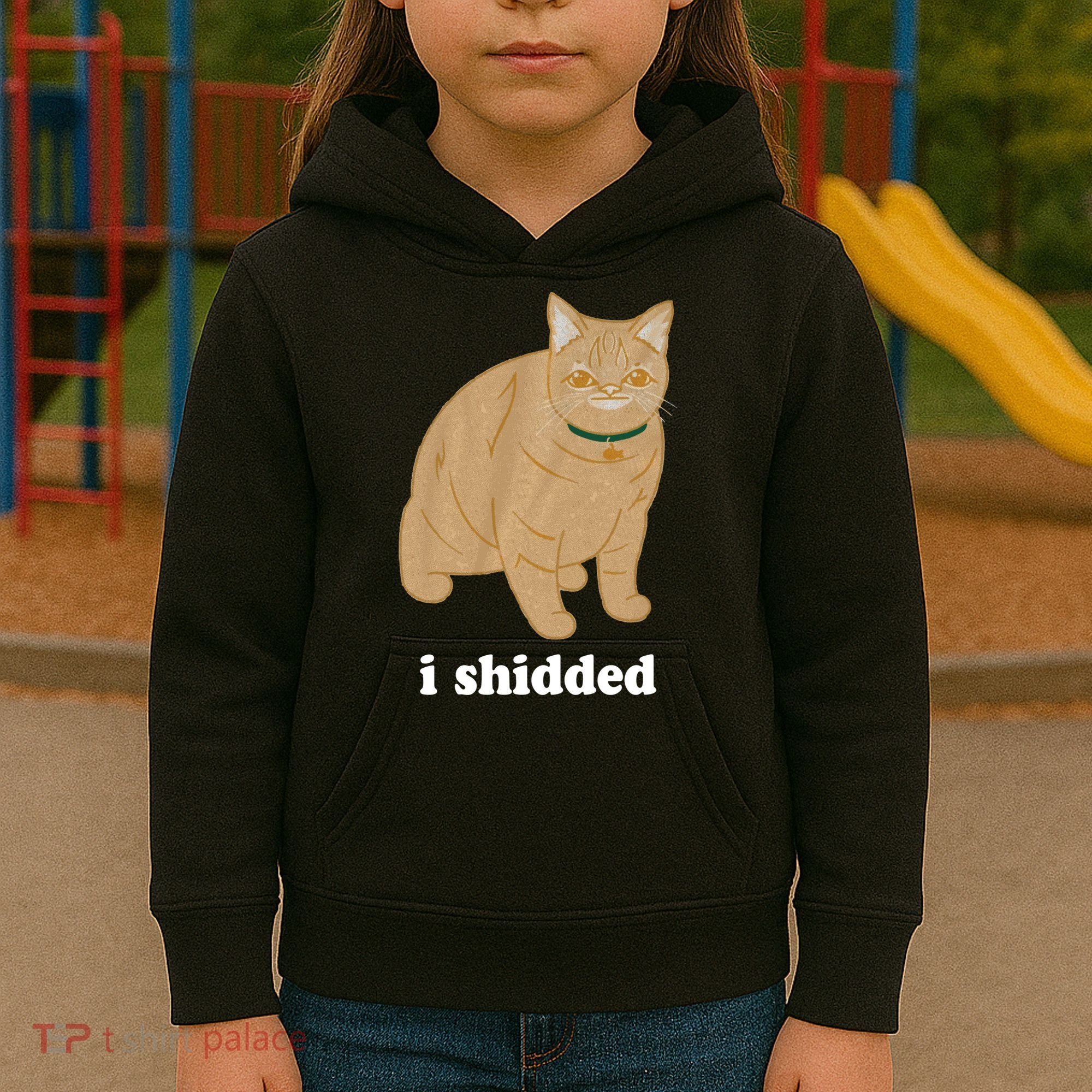 I Shidded Cat Funny Kids Hoodie