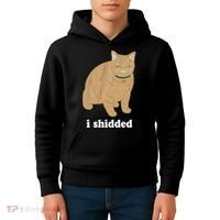 I Shidded Cat Funny Kids Hoodie thumb 4