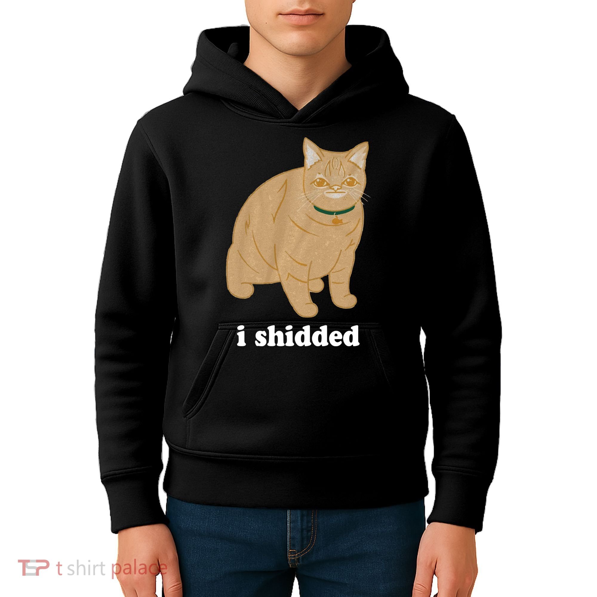 I Shidded Cat Funny Kids Hoodie
