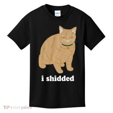 I Shidded Cat Funny Kids T-Shirt
