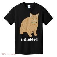 I Shidded Cat Funny Kids T-Shirt thumb 0