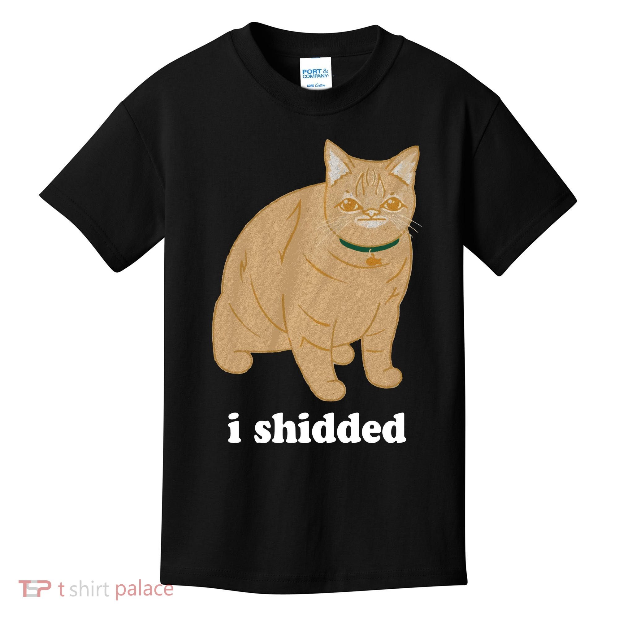 I Shidded Cat Funny Kids T-Shirt