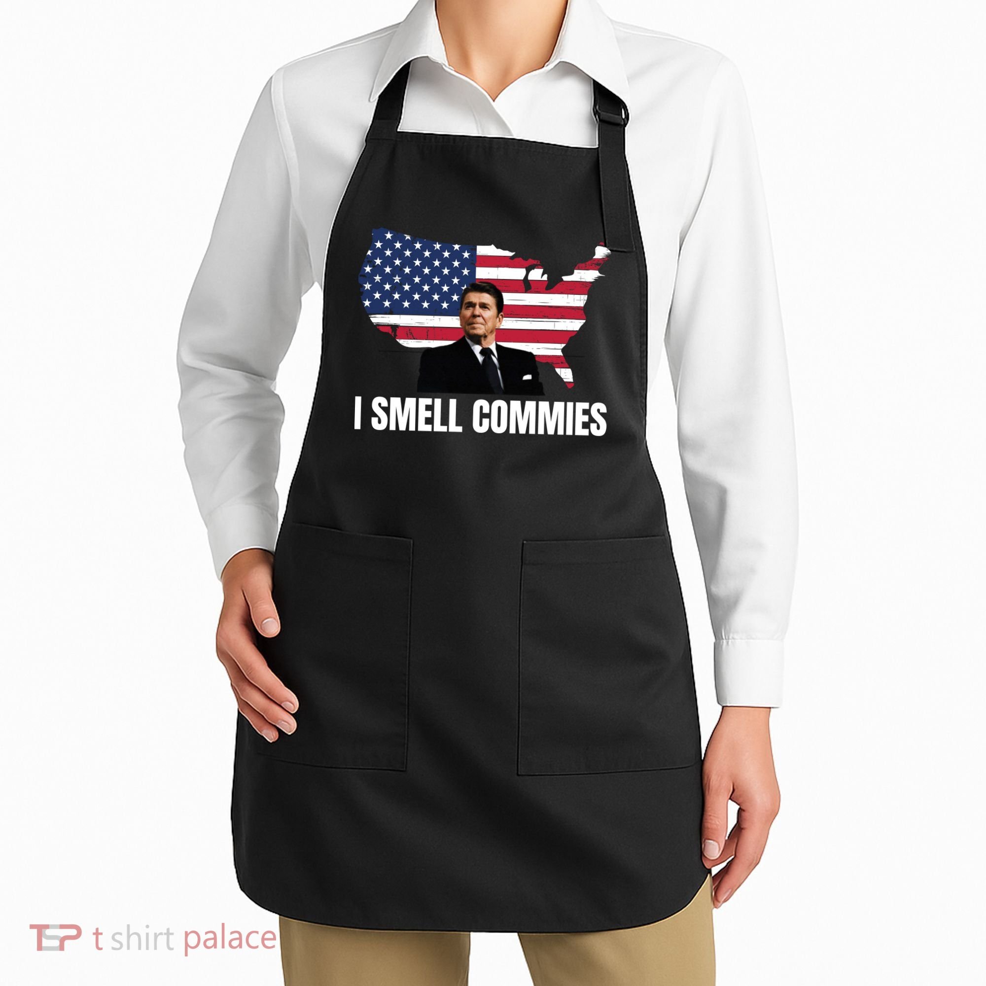 I Smell Commies, Ronald Reagan, Political Humor, President Reagan Apron