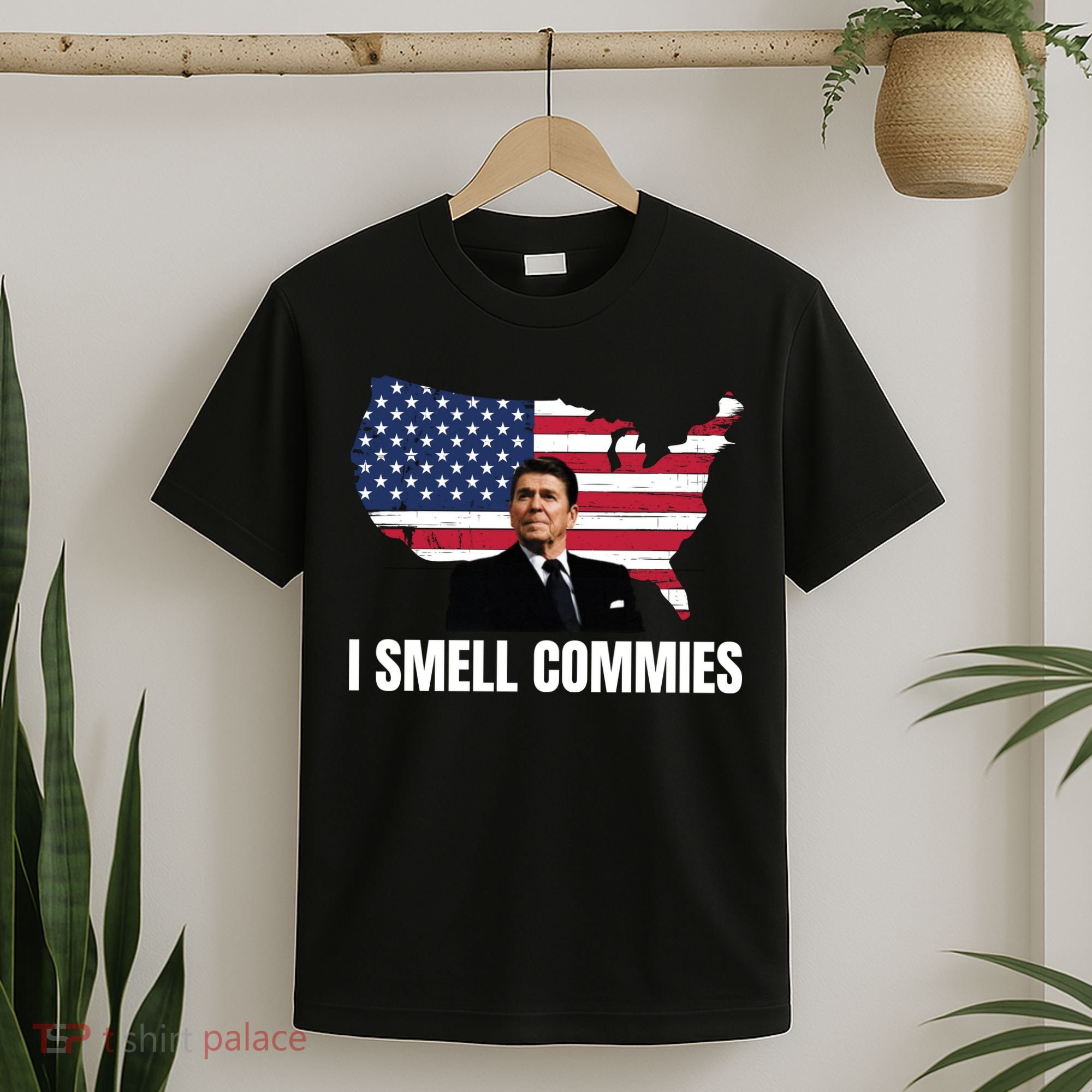 I Smell Commies, Ronald Reagan, Political Humor, President Reagan T-Shirt