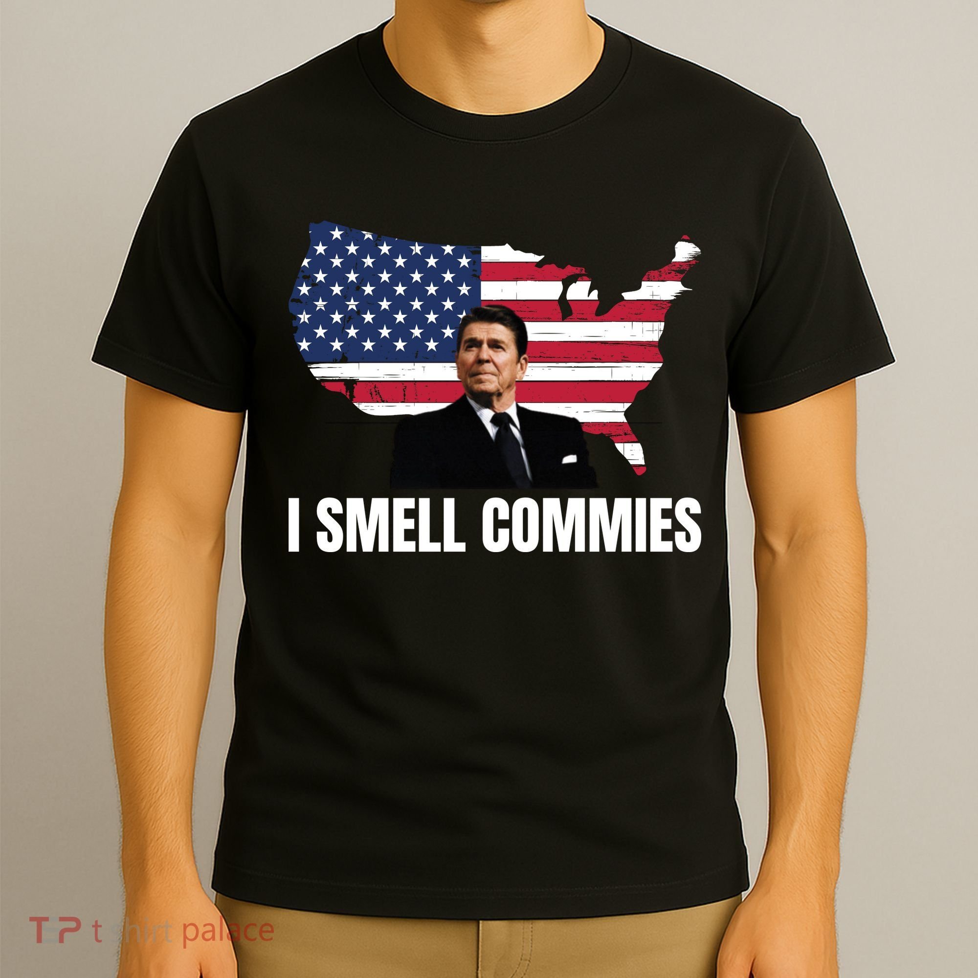 I Smell Commies, Ronald Reagan, Political Humor, President Reagan T-Shirt