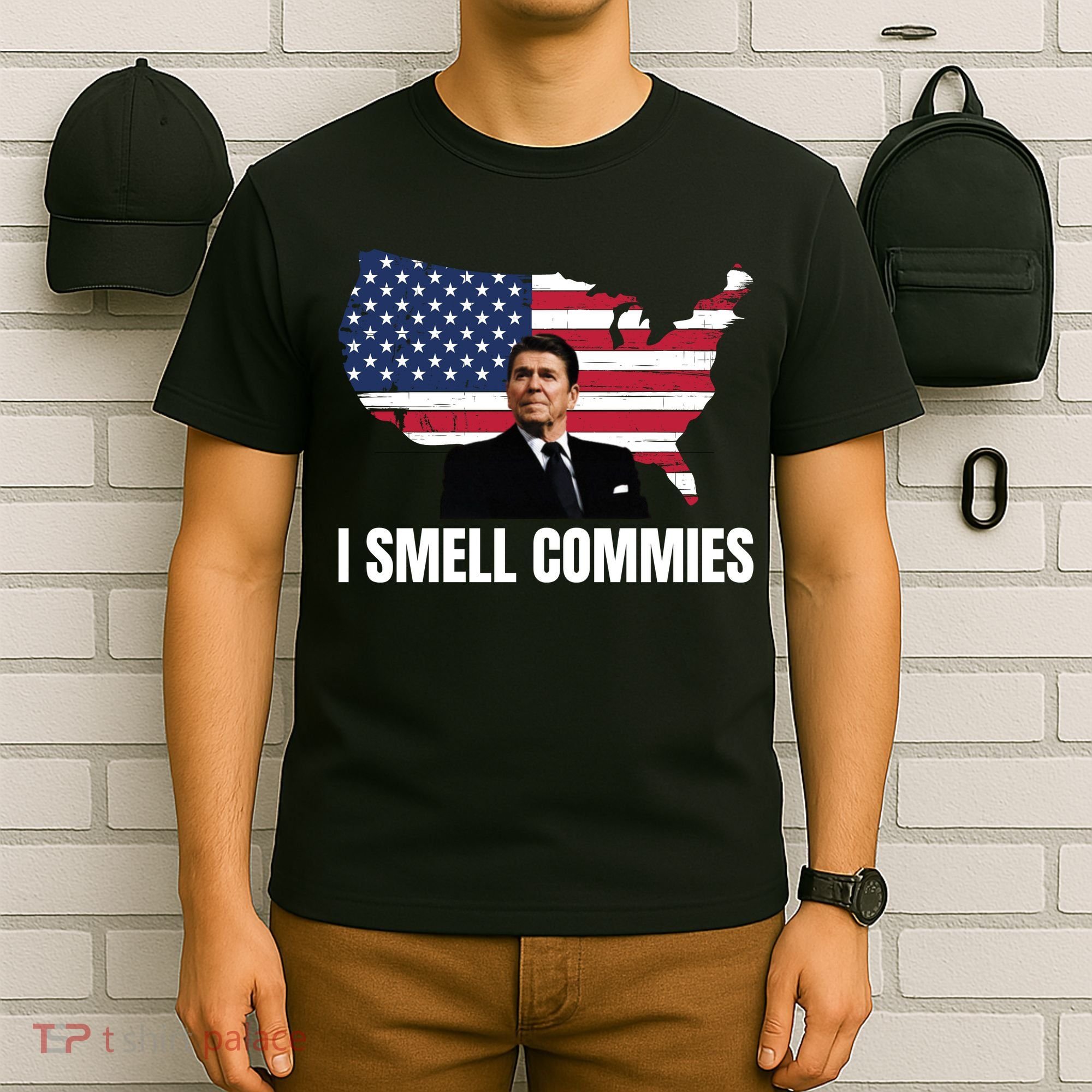 I Smell Commies, Ronald Reagan, Political Humor, President Reagan T-Shirt