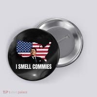 I Smell Commies, Ronald Reagan, Political Humor, President Reagan Button thumb 0