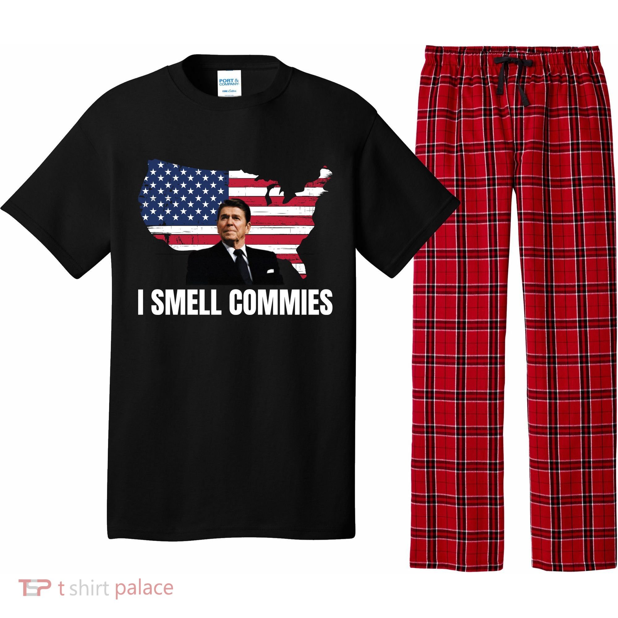 I Smell Commies, Ronald Reagan, Political Humor, President Reagan Pajama Set