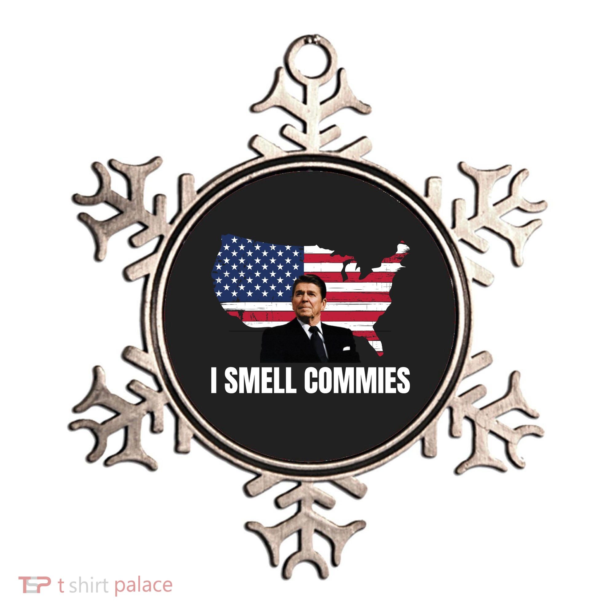 I Smell Commies, Ronald Reagan, Political Humor, President Reagan Ornament