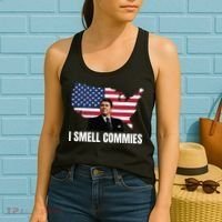 I Smell Commies, Ronald Reagan, Political Humor, President Reagan Women's Tank Top thumb 2