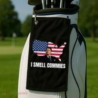 I Smell Commies, Ronald Reagan, Political Humor, President Reagan Golf Towel thumb 2