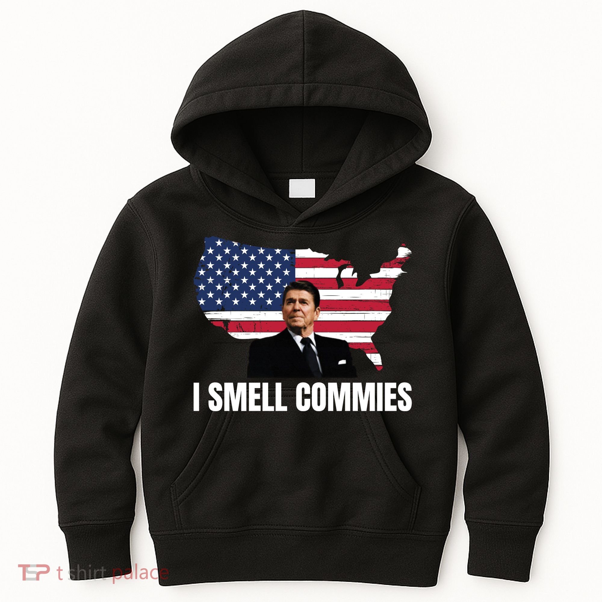 I Smell Commies, Ronald Reagan, Political Humor, President Reagan Kids Hoodie