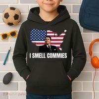 I Smell Commies, Ronald Reagan, Political Humor, President Reagan Kids Hoodie thumb 2