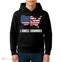 I Smell Commies, Ronald Reagan, Political Humor, President Reagan Kids Hoodie thumb 4