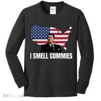 I Smell Commies, Ronald Reagan, Political Humor, President Reagan Kids Long Sleeve Shirt thumb 0