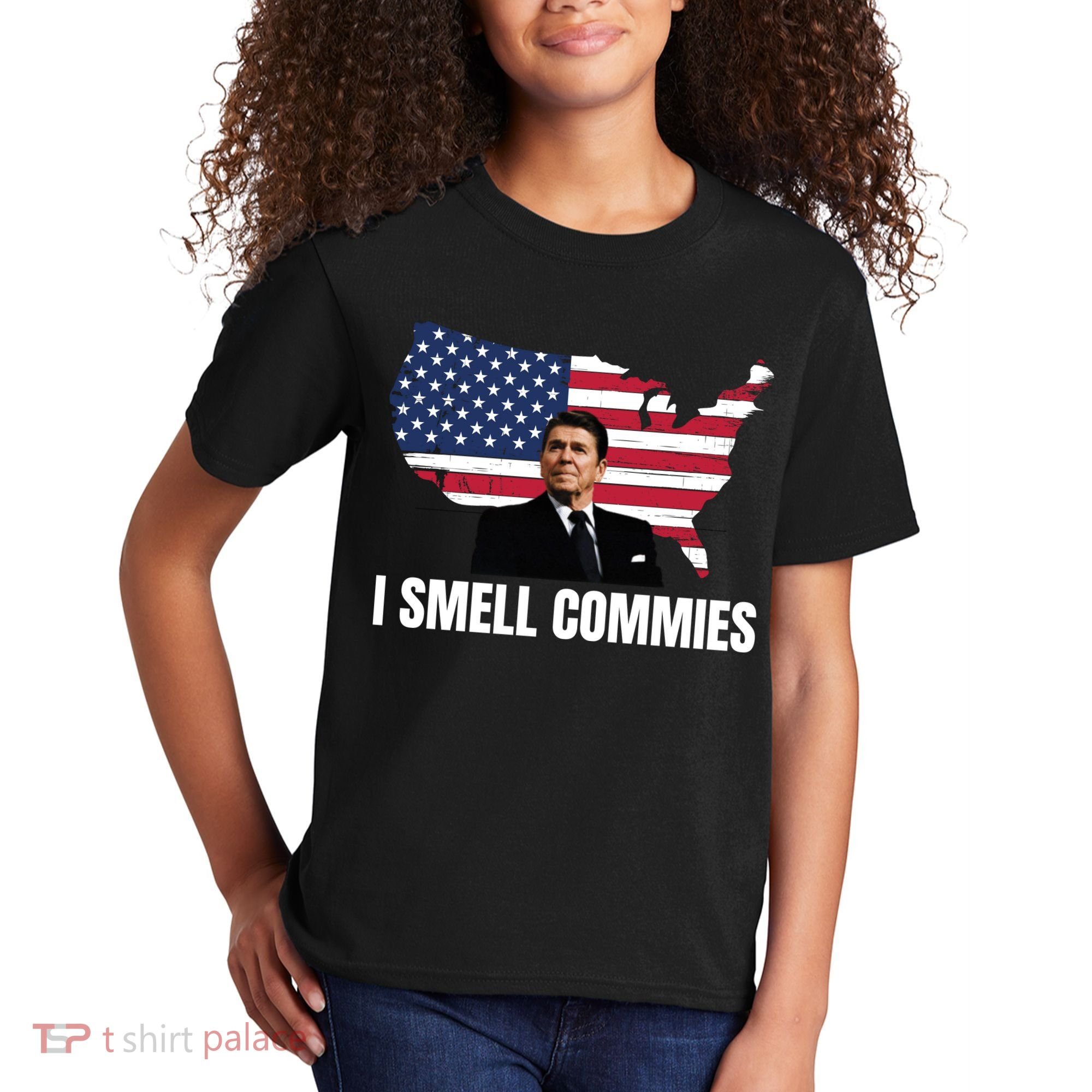 I Smell Commies, Ronald Reagan, Political Humor, President Reagan Kids T-Shirt