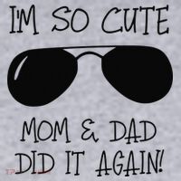 I'm so cute mom & dad did it again Sister Day Women's Sweatshirt thumb 2