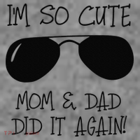 I'm so cute mom & dad did it again Sister Day Toddler Hoodie thumb 2