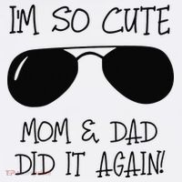 I'm so cute mom & dad did it again Sister Day Women's Hoodie thumb 2