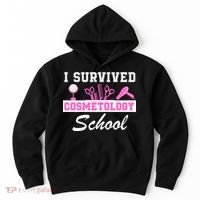 I Survived Cosmetology School Graduation Cosmetology Student Cosmetologist Hoodie thumb 0