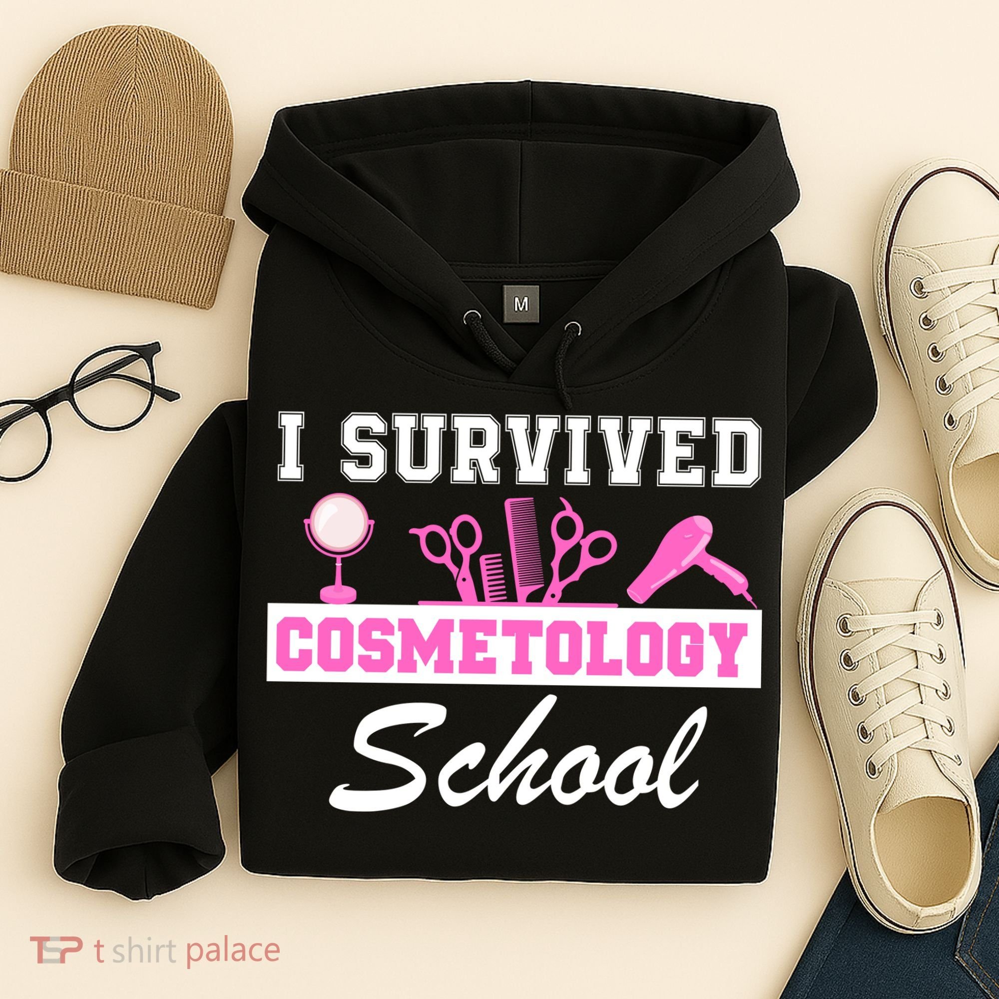 I Survived Cosmetology School Graduation Cosmetology Student Cosmetologist Hoodie