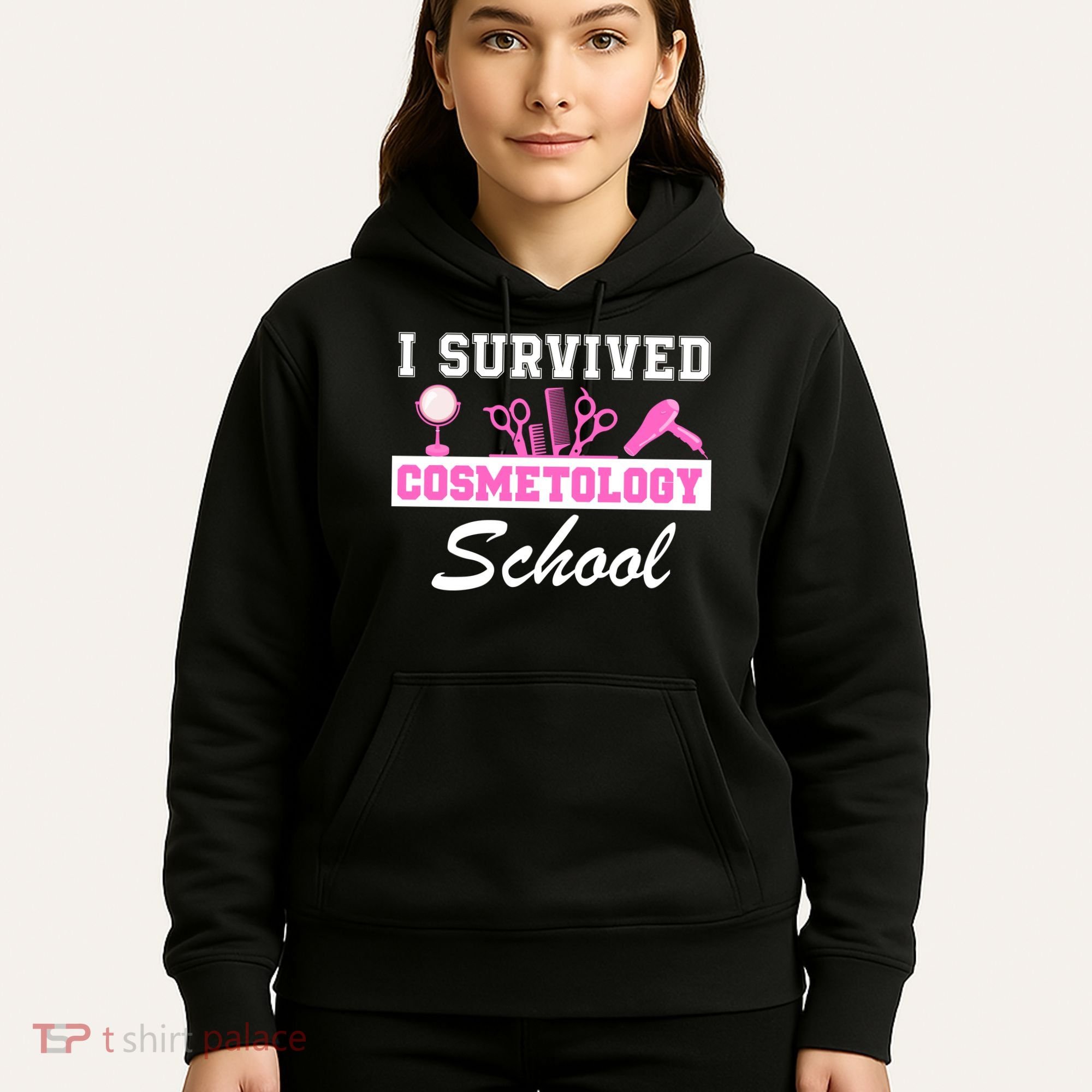 I Survived Cosmetology School Graduation Cosmetology Student Cosmetologist Hoodie