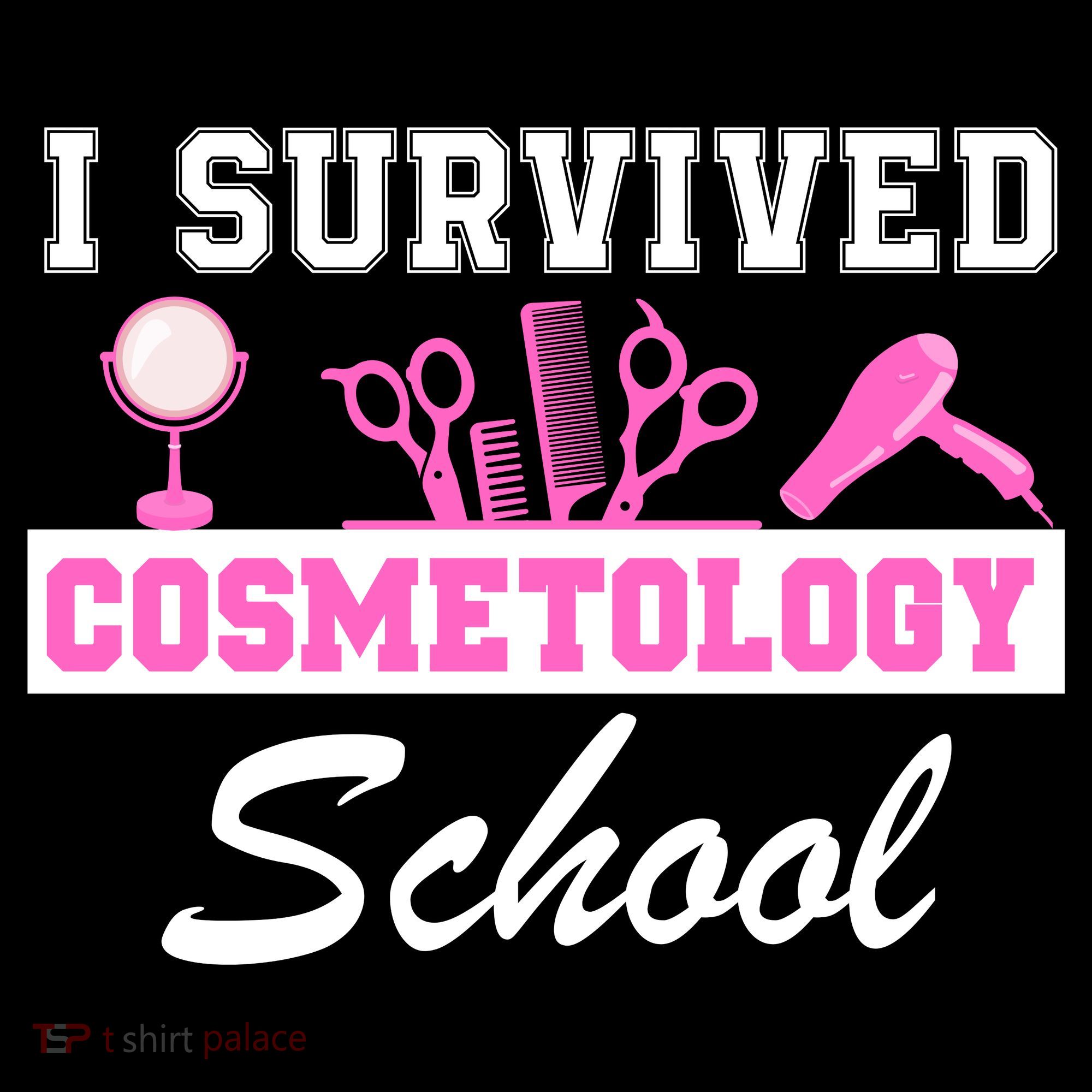 I Survived Cosmetology School Graduation Cosmetology Student Cosmetologist Long Sleeve Shirt