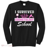 I Survived Cosmetology School Graduation Cosmetology Student Cosmetologist Sweatshirt thumb 0