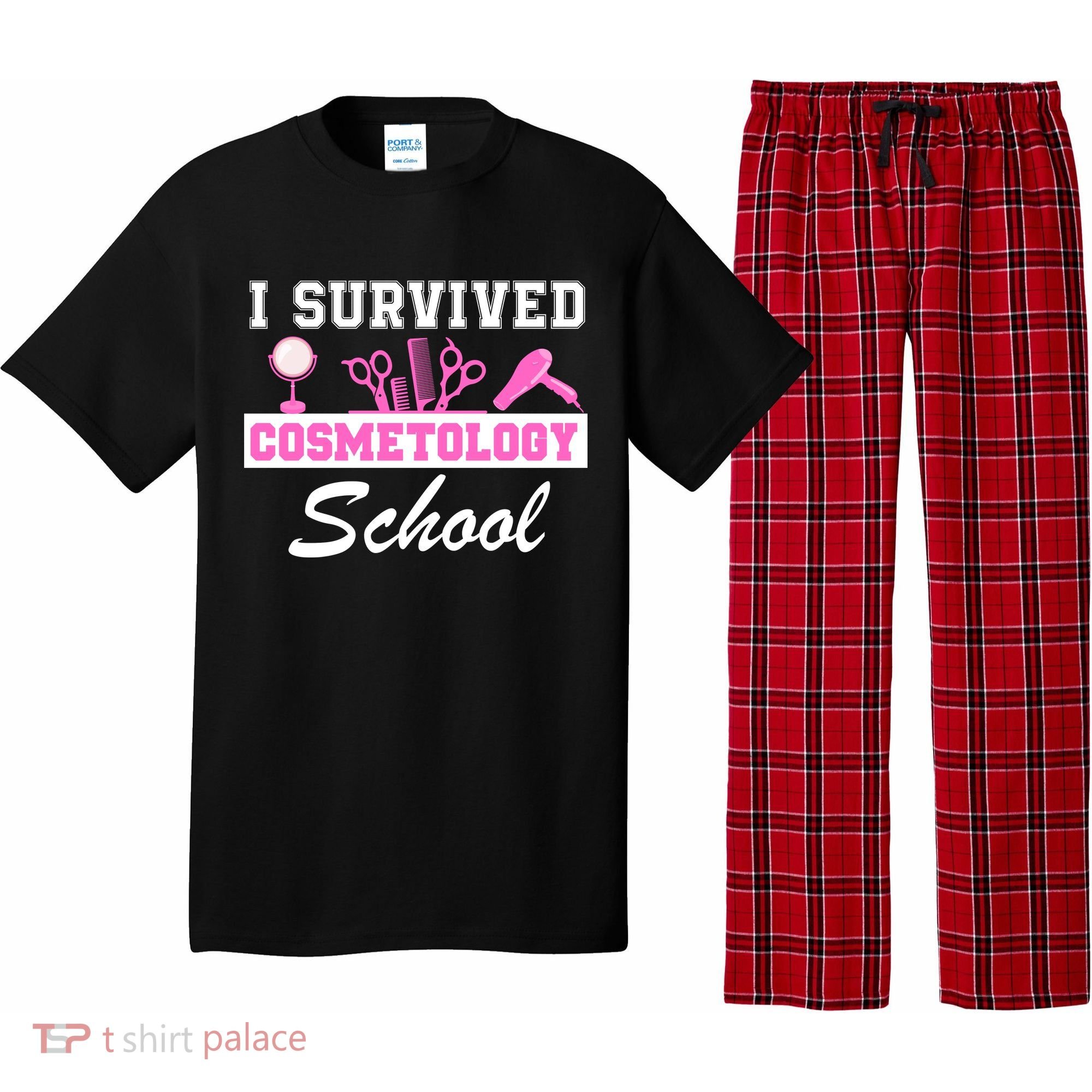 I Survived Cosmetology School Graduation Cosmetology Student Cosmetologist Pajama Set