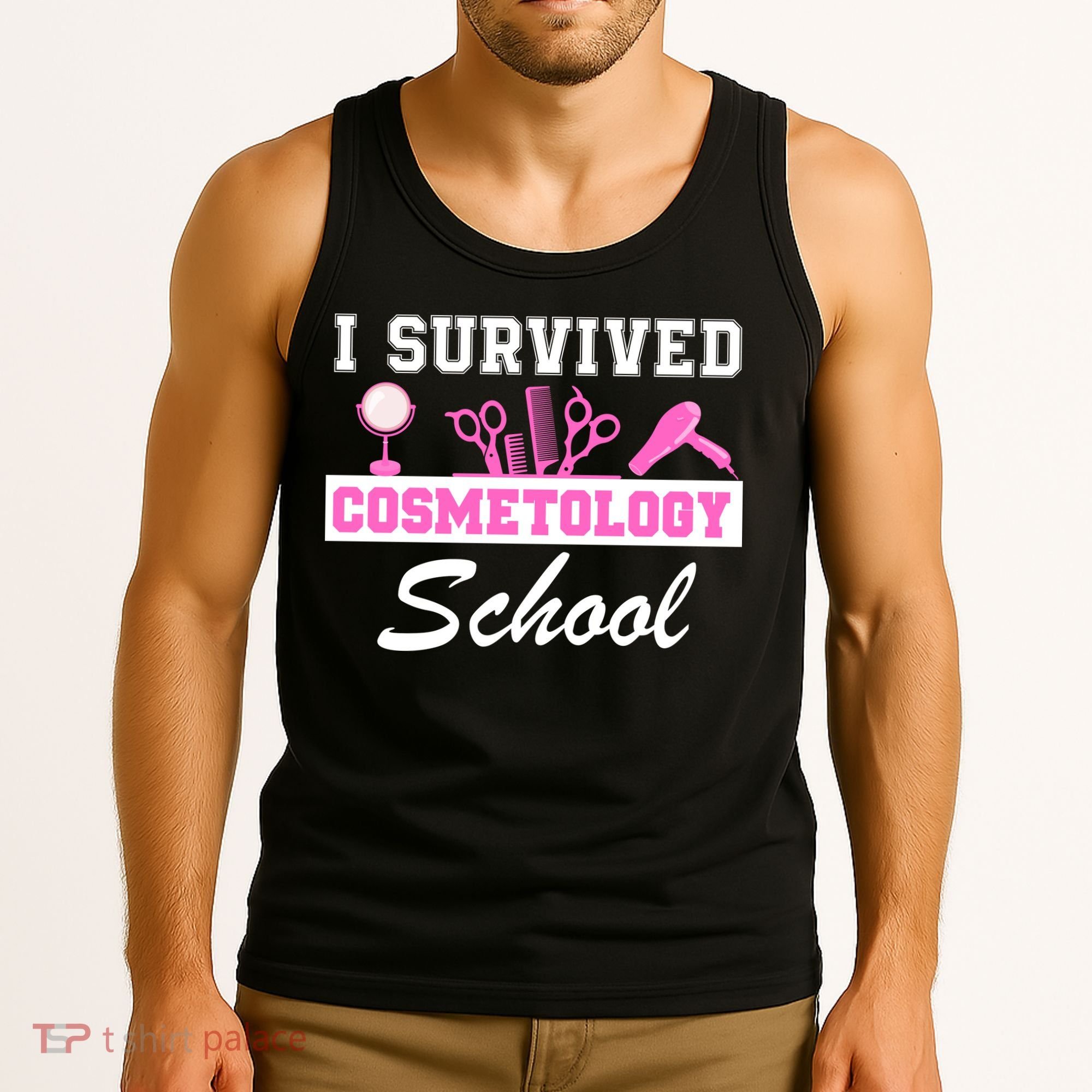 I Survived Cosmetology School Graduation Cosmetology Student Cosmetologist Tank Top