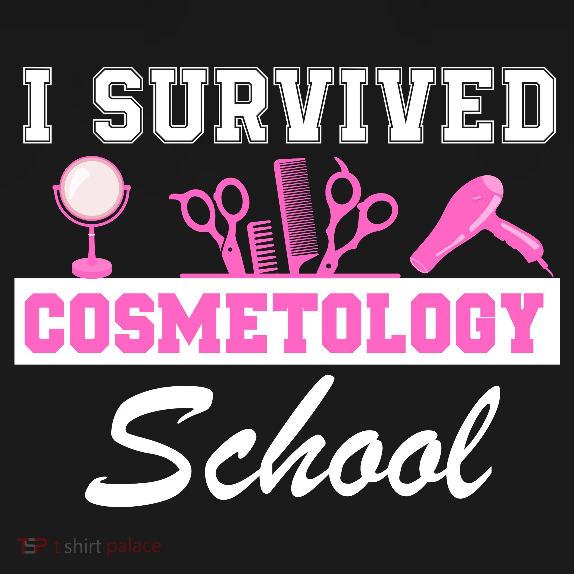 I Survived Cosmetology School Graduation Cosmetology Student Cosmetologist Women's Long Sleeve Shirt
